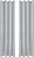 1 x RAW Customer Returns Utopia Bedding blackout curtains with eyelets thermal curtain set of 2 140 x 260 cm, grey white heat and cold insulating and soundproof curtain opaque for living room, bedroom office - RRP €28.2