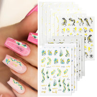 4 x Brand New Thinp 12 sheets of nail stickers, self-adhesive nail stickers, gold marbled nail stickers, nail stickers, nail art stickers, French marble nail stickers, nail stickers, for DIY nail decoration - RRP €81.6