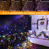 1 x RAW Customer Returns Ollny outdoor fairy lights 40M - 400 LED fairy lights inside warm white and colorful 4 in 1 Christmas tree fairy lights outside power with remote control timer, outdoor fairy lights 11 modes Christmas lights - RRP €15.12