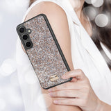 1 x RAW Customer Returns BEZ Phone Case for Samsung Galaxy S24 Case Glitter, Sparkle Diamond Crystal Bling Case with Bling Co. Series for Samsung S24, Tuscan Beige - RRP €20.16