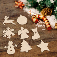 3 x Brand New HAKACC 80 pcs Wooden Christmas Tags Decorations Tags with Cord - RRP €57.6