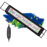 1 x RAW Customer Returns Aquarium LED lighting, full spectrum top light aquarium lamp with timer, 10 brightness levels dimmable, adjustable timer 6 10 12 hours, SPL-45 - RRP €25.2