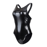 1 x RAW Customer Returns LEOHEX Crystal Diamond Starlight One Piece Swimsuit Shiny Wetlook Enamel Swimwear Slim Bodysuit Monokini Swimsuit M,Black  - RRP €34.27