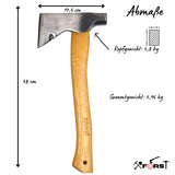 1 x RAW Customer Returns Xforst axe, hatchet, hand axe, splitting axe. With hickory handle, including hammer holder blade protection. Ideal for survival, bushcraft and outdoor. Model X-AH800. - RRP €28.5