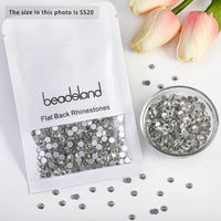 1 x RAW Customer Returns Beadsland 1440 Pieces Flat Back Rhinestones, Nail Crystals Rhinestones For Nails, Crystal White, SS20 4.6-4.8mm  - RRP €10.07