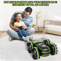 1 x RAW Customer Returns Amphibious Remote Control Car, Off-Road Toy Car for Kids, 2.4 GHz 4WD with 360 Flip incl. 2pcs Battery RC Games, Gifts for Boys and Girls 4,5,6,7,8,9,10 Years Old - RRP €39.99