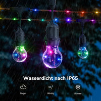 1 x RAW Customer Returns Ehaho outdoor fairy lights colorful 15M outdoor fairy lights with IP65 waterproof 15 3 LED A55 colorful fairy lights with remote control Outdoor fairy lights for garden party courtyard terrace Christmas decoration - RRP €45.1