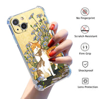 4 x Brand New Cat Flower for iPhone 13 Case, Cute Butterfly Floral Pattern for Men Women, Trendy TPU Full Cover for iPhone 13 - RRP €86.4