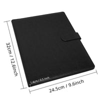 1 x RAW Customer Returns GraduatePro A4 Leather Document Holder Clipboard with Clip Waterproof Document Holder Clipboard for Women Men Black - RRP €17.12