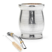 1 x RAW Customer Returns balibetov Yerba Mate wooden gourd - traditional Palo Santo with aluminum Mate cup - set includes Bombilla sorbet for Mate aluminum base  - RRP €24.08