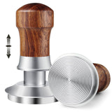 1 x RAW Customer Returns HOLIHOKY Tamper 51mm, 30lbs contact pressure coffee tamper with 304 stainless steel corrugated base, constant pressure double spring espresso tamper with wooden handle for portafilter 51mm - RRP €30.85