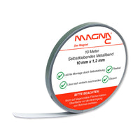 1 x RAW Customer Returns Magna-C Self-Adhesive Metal Tape white Substrate for magnets flexible and easy to cut 10m x 10mm x 1.2mm - RRP €14.86