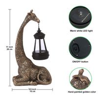 1 x RAW Customer Returns Yeomoo Giraffe Garden Decoration with Solar Lamp - Giraffe Garden Figures Decoration for Outdoors with Weatherproof LED Solar Lantern for Balcony Garden Decoration Gifts for Women Men Mom Birthday Gift Copper - RRP €39.99