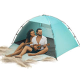 1 x RAW Customer Returns Forceatt beach tent, portable extra light beach tent, sun protection beach, for 3-4 people, with UV protection 50 , easy installation, for family, beach, garden, camping - RRP €35.28