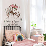 1 x RAW Customer Returns WandSticker4U - Wall tattoo HORSE HEAD with flowers in Boho style I Wall pictures 56x90 cm I Wall sticker teenager girls horse poster animals I Wall sticker children s youth room decoration - RRP €14.06