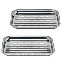 1 x RAW Customer Returns GOURMEO BBQ grill bowls set of 2 - stainless steel grill basket grill bowl for outdoor use - accessory bowl for vegetables, fish or meat - for gas grills and all other grills - RRP €25.2