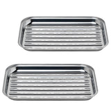 1 x RAW Customer Returns GOURMEO BBQ grill bowls set of 2 - stainless steel grill basket grill bowl for outdoor use - accessory bowl for vegetables, fish or meat - for gas grills and all other grills - RRP €25.2