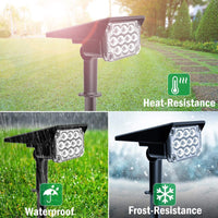 1 x RAW Customer Returns T-SUNUS garden spotlight solar outdoor multi-colored, solar spotlight for outdoors 10 LED solar lamps for outdoors 6 color changing solar garden light IP65 waterproof for trees bushes garden path 4 pieces - RRP €45.99