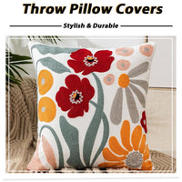 1 x RAW Customer Returns Enafad cushion cover 45 x 45 cm cushion cover flowers cushion set of 2 - RRP €19.86