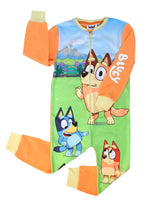 1 x RAW Customer Returns Bluey, Children s Onesie for Boys or Girls, All in One Pajamas, Orange, Ages 3-4 Years - RRP €23.8