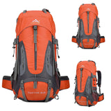 1 x RAW Customer Returns Opetdo 70l Hiking Backpack Nylon With Ultralight Waterproof Protective Cover For Mountain Climbing Trekking Sport Travel Camping Orange  - RRP €39.3