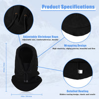 1 x Brand New Neer Balaclava Ski Mask Windproof Balaclava Face Mask Thermal Fleece Hood Winter Face Cover Unisex Breathable Neck Warmer for Men Women Cold Weather Snowboarding - RRP €27.6