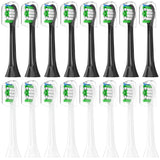 9 x RAW Customer Returns 16 Replacement Brush Heads Compatible with Philips Sonicare Electric Toothbrush, Brush Heads Toothbrush Attachment for Phillips Sonicare, 16 Pack 8 Black and 8 White  - RRP €172.35