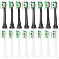 8 x RAW Customer Returns 16 Replacement Brush Heads Compatible with Philips Sonicare Electric Toothbrush, Brush Heads Toothbrush Attachment for Phillips Sonicare, 16 Pack 8 Black and 8 White  - RRP €153.2