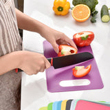 2 x RAW Customer Returns 5 pieces in 5 colors Antibacterial plastic kitchen boards Cutting board Dishwasher safe breakfast boards Antibacterial cutting board plastic Can be used for fish meat vegetables fruit BPA free - RRP €28.22