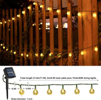 1 x RAW Customer Returns Joomer Solar Fairy Lights Outdoor, 22m 100 LED Solar Fairy Lights Outdoor Weatherproof 8 Modes Crystal Ball Solar Lighting for Outdoor, Garden, Patio, Balcony, Pavilion Decoration Warm White  - RRP €25.2