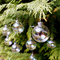 1 x RAW Customer Returns Warmiehomy 5 X Christmas Tree Baubles Iridescent Glass Fillable Ornaments Ball for Christmas Party Birthday Wedding Decorations 10 cm - RRP €26.71