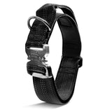 6 x Brand New Black Rhino - Tactical Dog Collar, Ultra Soft Neoprene Padded for Medium and Large Dogs Heavy Duty Metal Buckle Padded Handle for Dog Training XL, Black  - RRP €124.2