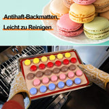 1 x RAW Customer Returns 2 pieces baking mat for macarons, non-slip baking mat, non-stick, reusable, for macaroons, cookies, bread, pizza mat - RRP €14.48