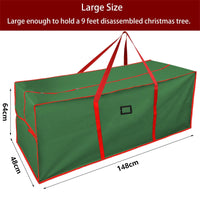 4 x Brand New Christmas tree storage bag, JOFONY green Christmas tree bag, 600D Oxford fabric Christmas tree bag with carrying handle, transport bag for Christmas tree bag up to 220 cm 148 x 48 x 64 cm  - RRP €81.6