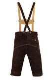 1 x RAW Customer Returns TR MarthaMen s traditional leather trousers suspenders, real leather, knee-length in 3 colours, brown light brown, 54 - RRP €69.0