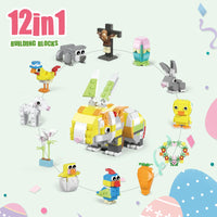 2 x Brand New Hoarosall Easter gifts for children, 12 pieces of Easter eggs for filling with building blocks on the theme of Easter, plastic Easter eggs 8.5 cm x 6 cm for Easter basket fillers, Easter eggs, decoration, Easter egg hunt  - RRP €36.28