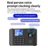 1 x RAW Customer Returns Bisofice Time Attendance Fingerprint Password Attendance Machine Employee Intelligent Biometric Fingerprint Time Clock for Small Business, 11 Languages, USB Data Export - RRP €53.76