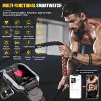 1 x RAW Customer Returns PYRODUM Smartwatch Men, 1.71 HD Touchscreen Fitness Tracker Watch, 5ATM Waterproof Smart Watch with Blood Pressure Monitoring Heart Rate Monitoring Pedometer, 24 Sports Modes Fitness Watch for iOS Android - RRP €44.36