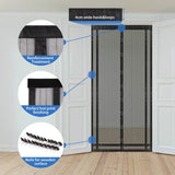 1 x RAW Customer Returns Sekey magnet fly screen balcony door without drilling, can be cut to size, door curtain fly protection, insect protection door curtain with widened adhesive tape 160 x 230 cm, black - RRP €19.67