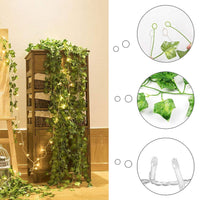 20 x Brand New Toulifly fairy lights with leaves, LED fairy lights ivy artificial, ivy garland fairy lights indoor 2m with 20 LED light, green leaf ivy tendril fairy lights, spring plant decoration for wedding party - RRP €154.8