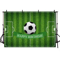 6 x Brand New MEHOFOTO 7x5ft Football Theme Happy Birthday Photography Backdrop Party Decoration Soccer Field Banner Photo Studio Background - RRP €117.48