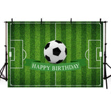 6 x Brand New MEHOFOTO 7x5ft Football Theme Happy Birthday Photography Backdrop Party Decoration Soccer Field Banner Photo Studio Background - RRP €117.48