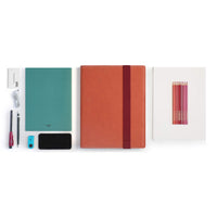 1 x RAW Customer Returns HillSee A4 writing folder with ring binder briefcase multifunctional conference folder, punch clips - sun orange - RRP €29.99