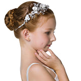 1 x RAW Customer Returns Wedding headpiece flowers, wedding hair accessories for girls and flower girls White  - RRP €8.94