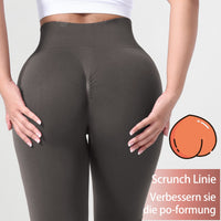 1 x RAW Customer Returns ZAAYO Women s Gym Leggings Sport Booty Scrunch Butt High Waist Seamless Yoga Pants Deep Taupe S - RRP €25.2