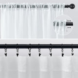 1 x RAW Customer Returns Topfinel Curtains Living Room Curtain White Transparent Curtains with Loops Bedroom Curtain 160 cm Long Curtains Drapes Over Curtains 140 Wide Loop Curtain Window Curtains - RRP €22.99