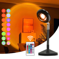 1 x RAW Customer Returns Lullabala Sunset Lamp, 180 Degree Rotation Sunset Lamp, 16 Modes Colorful Sunlight Lamp, Sunset Projection LED Light with USB Sunlight Lamp for Photo Selfie Bedroom Decor - RRP €32.75