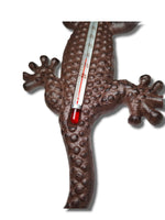 2 x RAW Customer Returns 21cm Lizard Wall Thermometer, Vintage Design Thermometer, Cast Iron Gecko, Oxidized Color, Outdoor Wall Decoration Ornaments - RRP €33.24