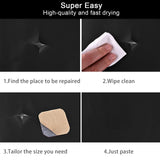 1 x RAW Customer Returns CHEIGHY Leather Patch Kit Self-Adhesive Leather Patches Premium Self-Adhesive Leather Repair Patch Leather Patch Kit for Couch Sofa Cracks Burns Car Seats Accessories Black, 44 x 200 cm  - RRP €27.99