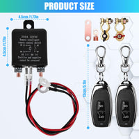 1 x RAW Customer Returns Battery Isolator Switch DC 100A Power Interrupter Kill Switch, Battery Isolator Switch 12V with 2 Remote Control Copper Connector, Remote Battery Isolator Switch for Car, RV, Truck, Boat, Marine - RRP €31.67